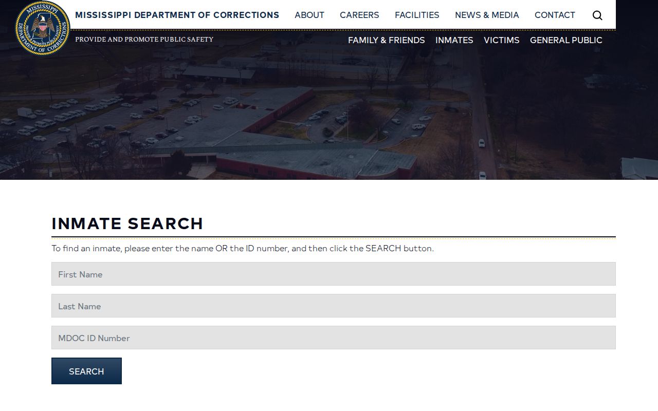 Mississippi MDOC offender search for Marion County state custody lookup